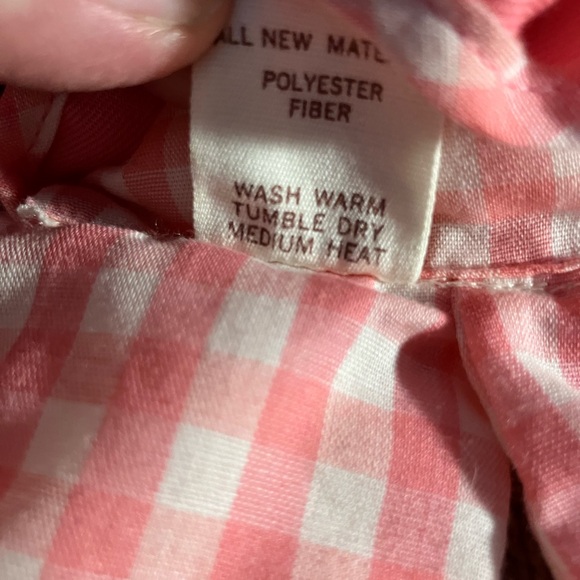 1975 FISHER-PRICE Crib & Playpen LOLLY Pink Gingham Rattle-Inside Rag Doll #420 - Picture 4 of 4